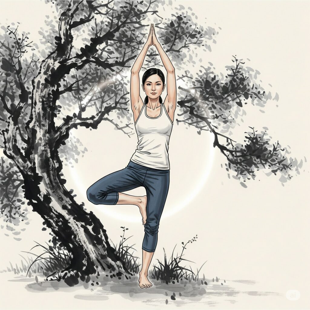 身心靈是什麼? 身心靈是什麼?女子在樹下做瑜伽運動